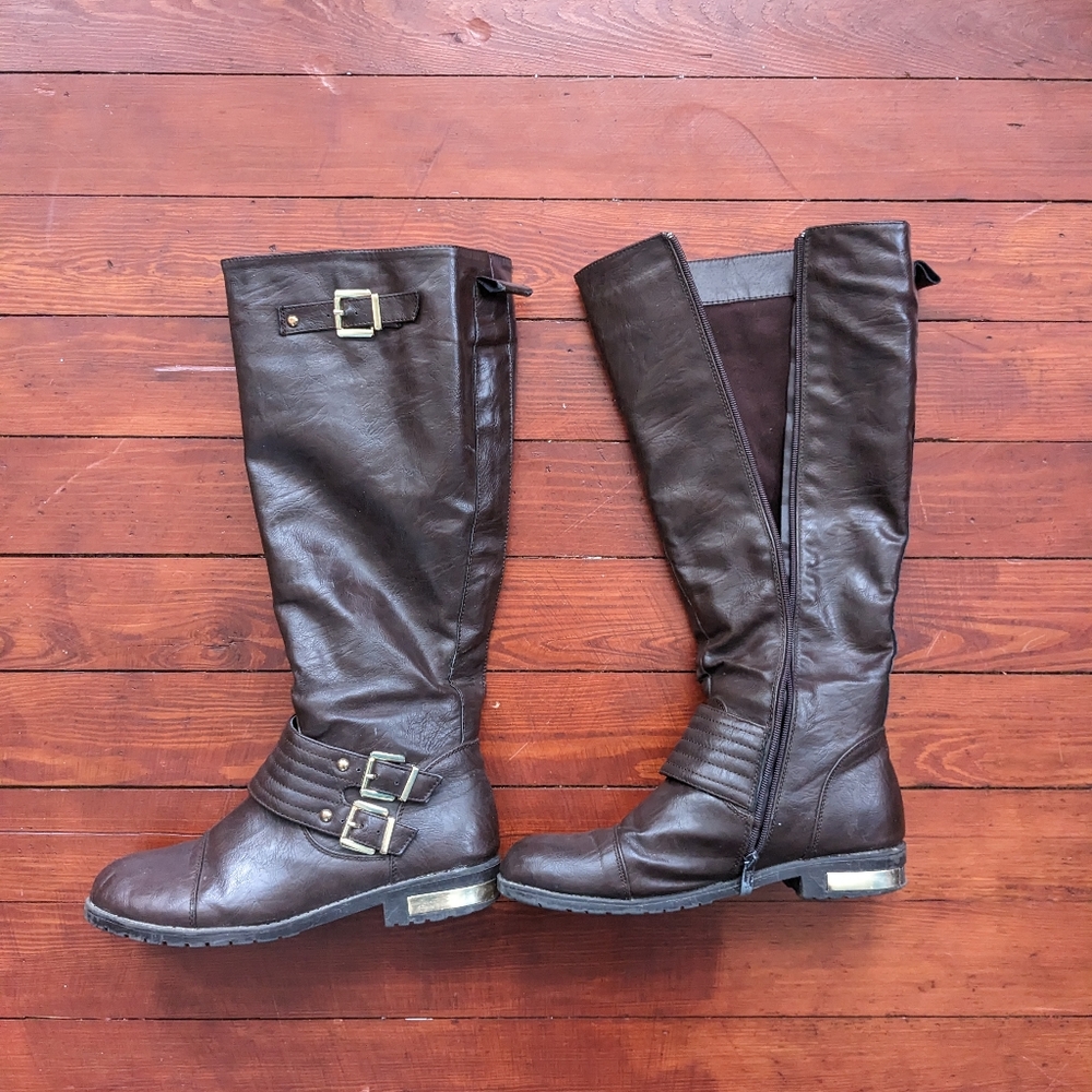Nature Breeze brown tall boots size 10